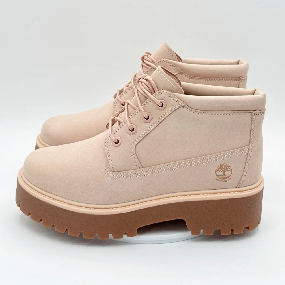 Timberland Stone Street Mid Lace Chukka Junior Girls 6.5 Junior Girls Pink NEW